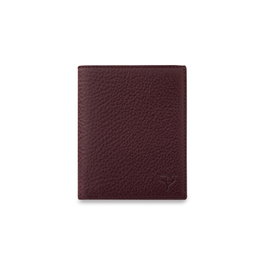 Zoozie Bags Cartera de hombre, Rojo Claret, 100% Piel Genuina